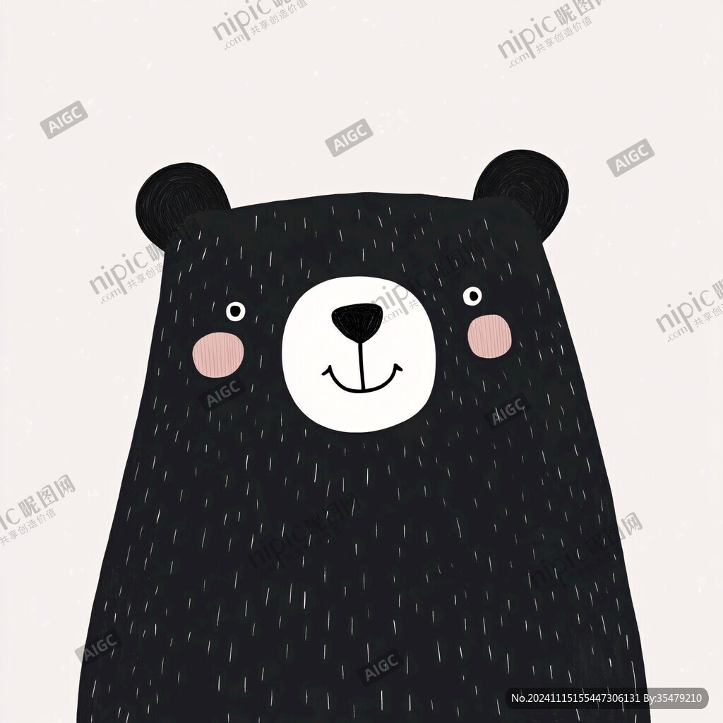 简约卡通小熊
