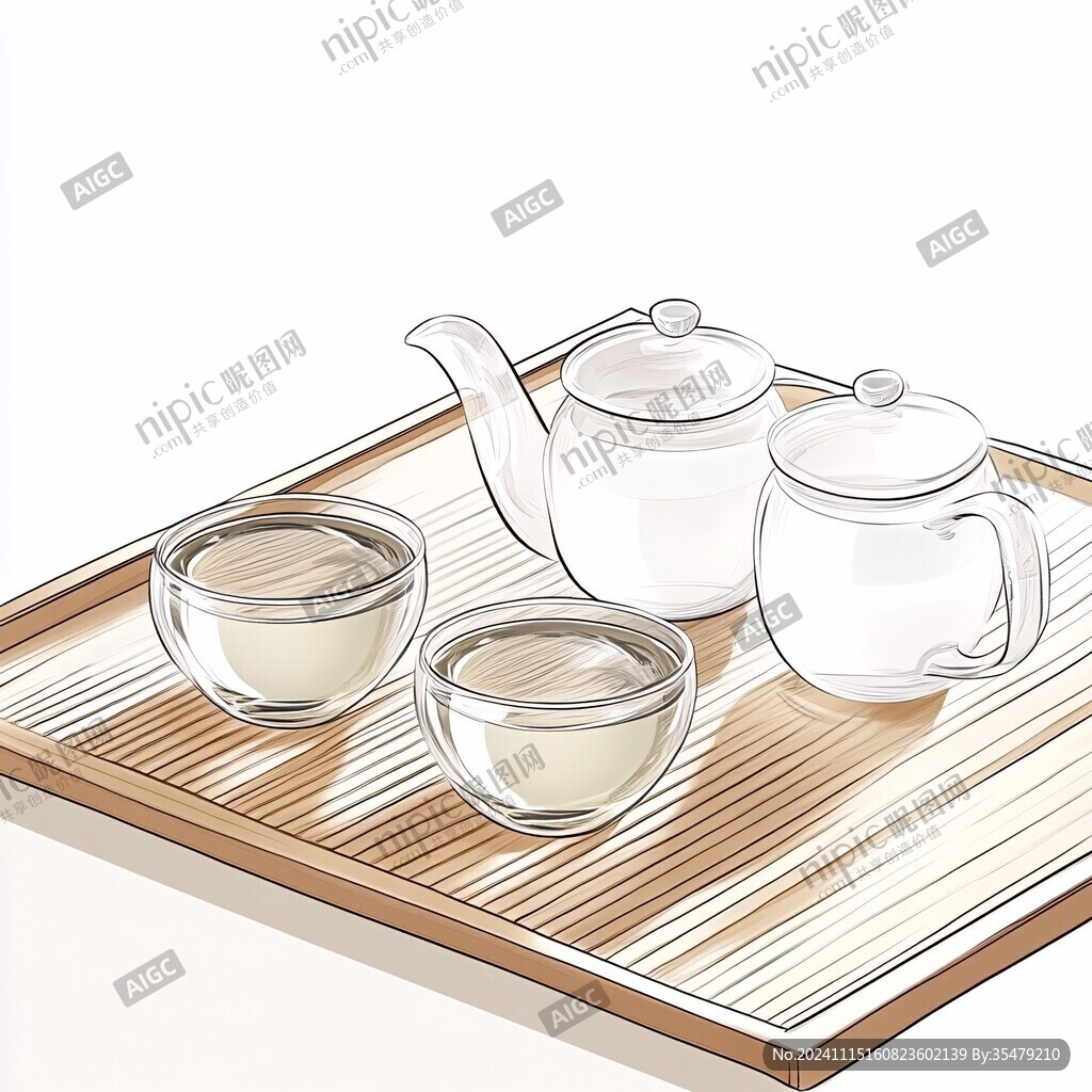 茶手绘插画
