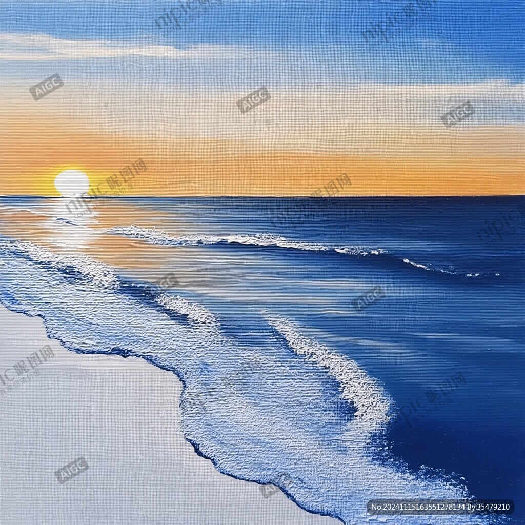 海洋海洋日出装饰画