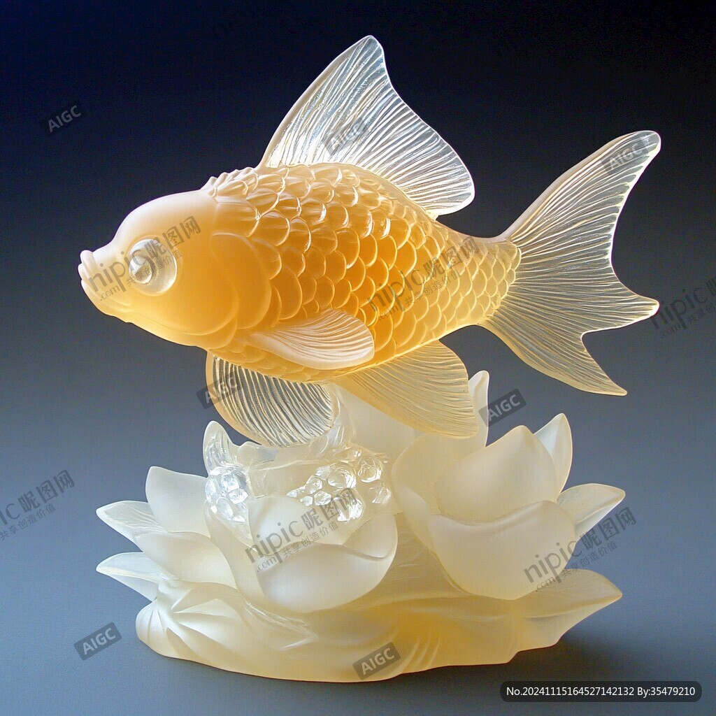 3d浮雕金鱼鲤鱼