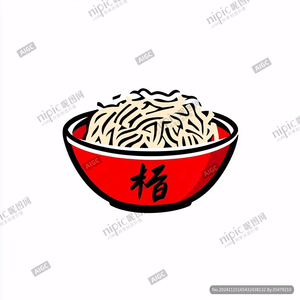 卡通面条logo