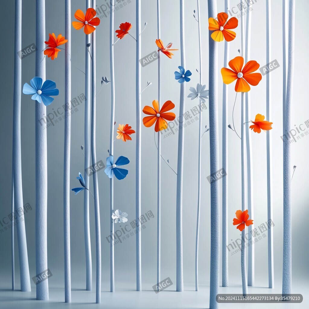 3d立体简约花