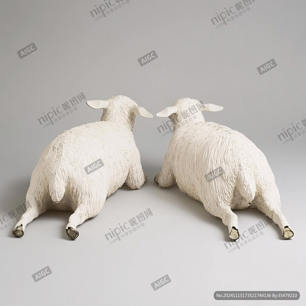 绵羊陶塑