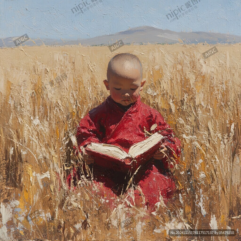 小僧人读经文