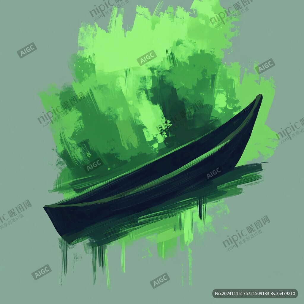 插画小船