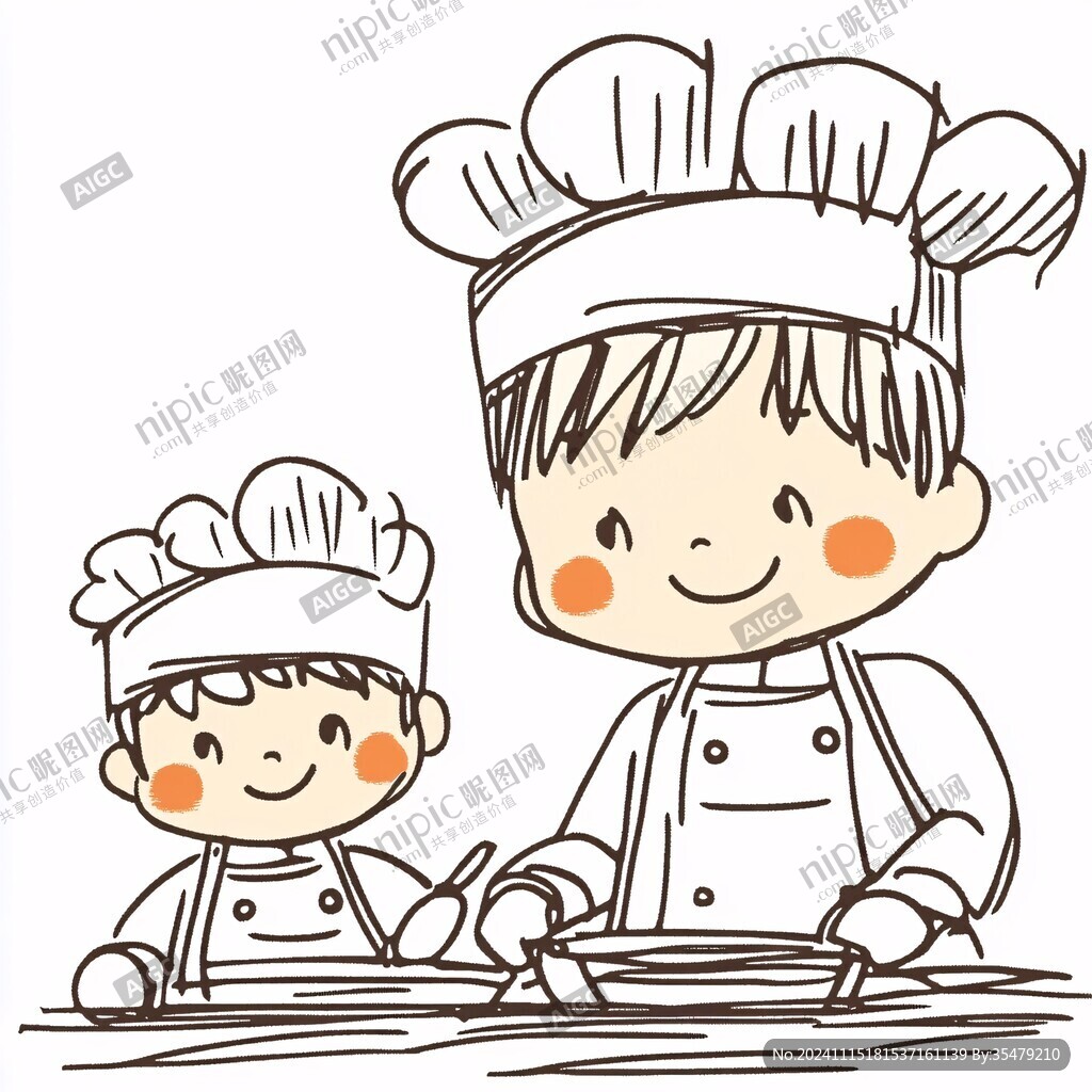 小厨师动漫素材