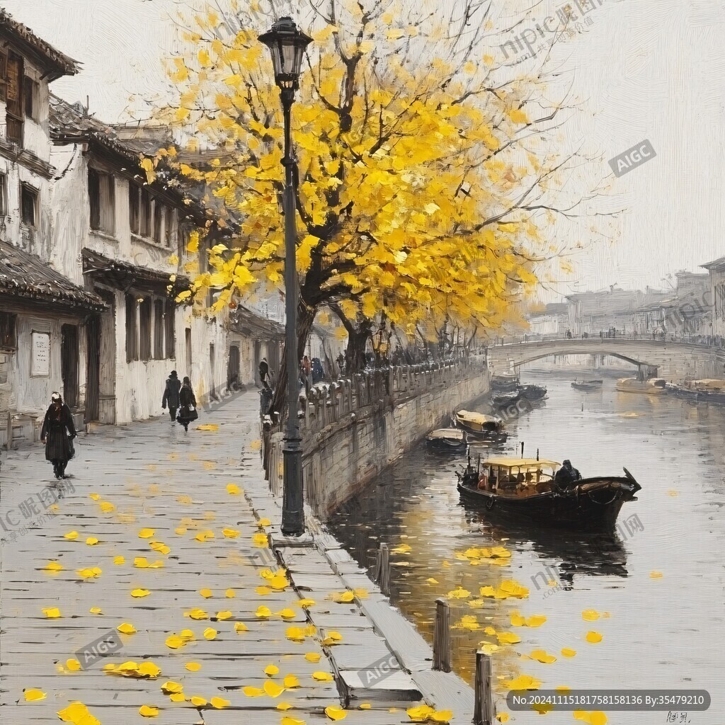 千灯古镇油画