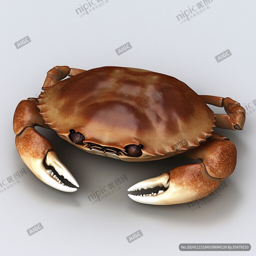 手绘面包蟹