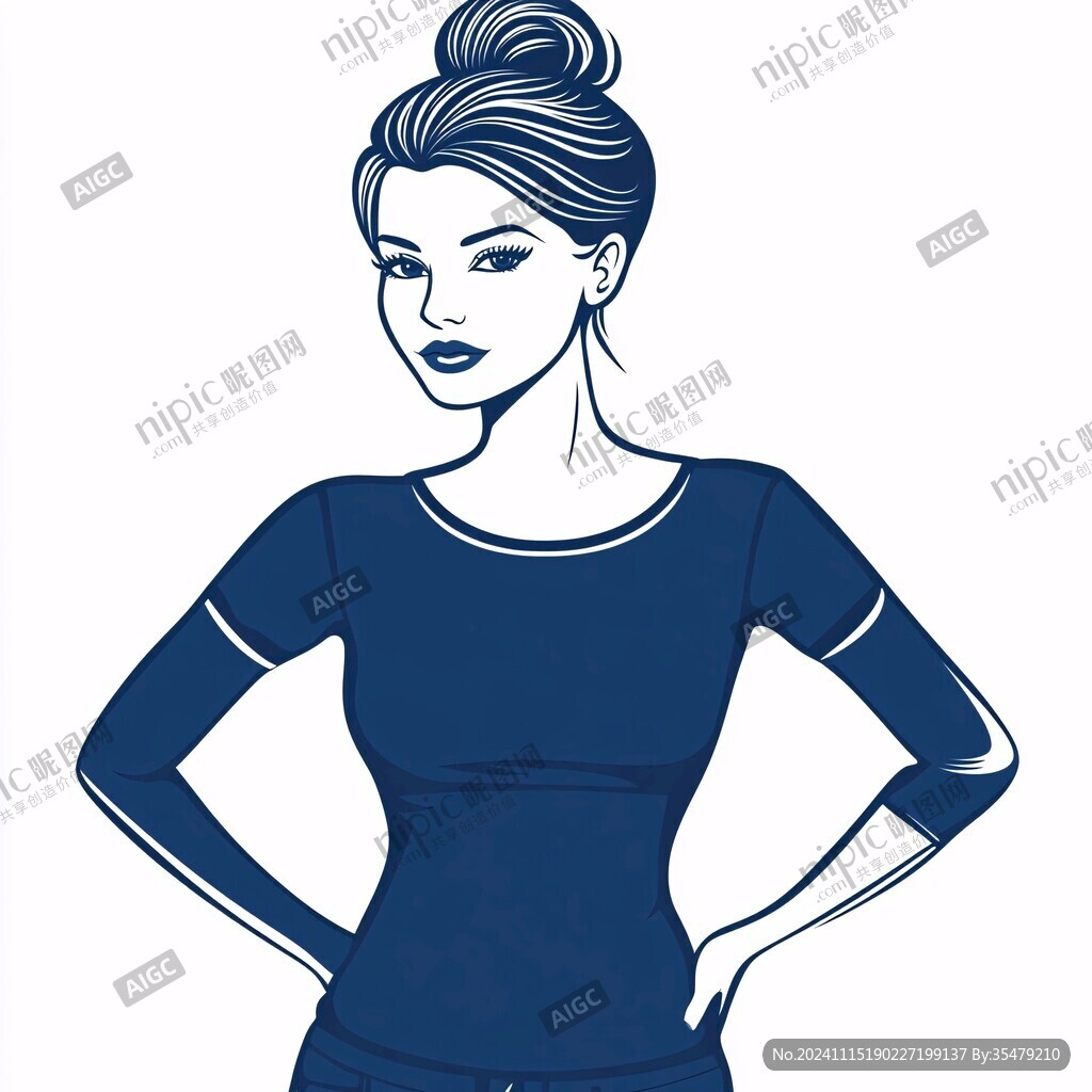 美女图案服装设计