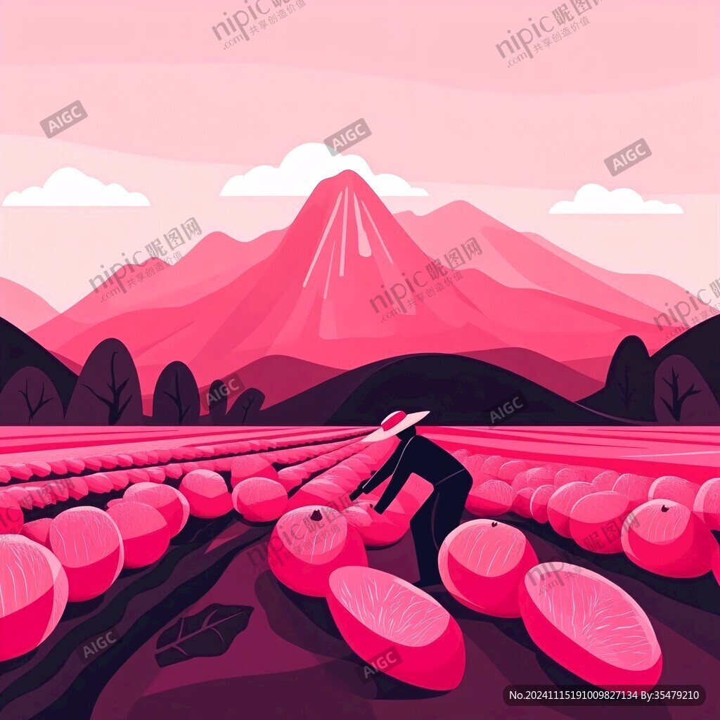 红富士包装插画