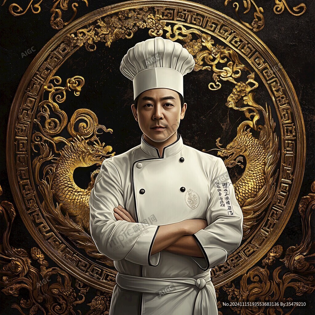 小龙厨师头像