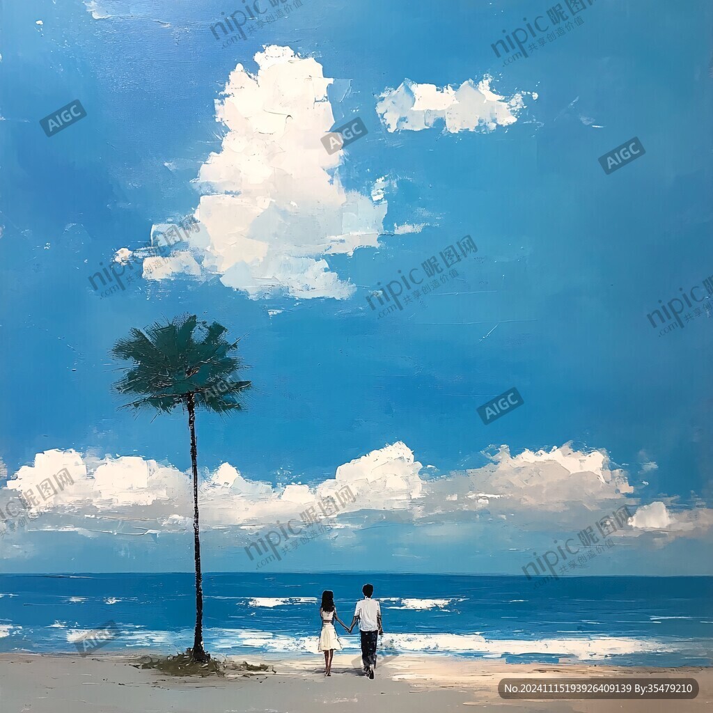 海边画