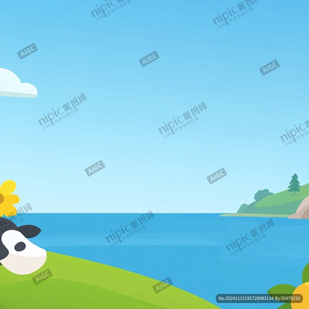 扁平风自然风景