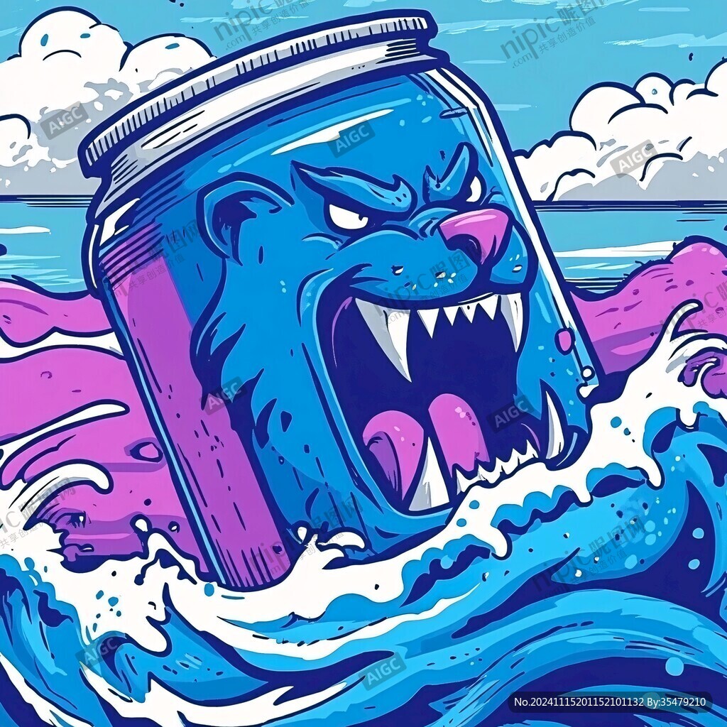 矿泉水插画