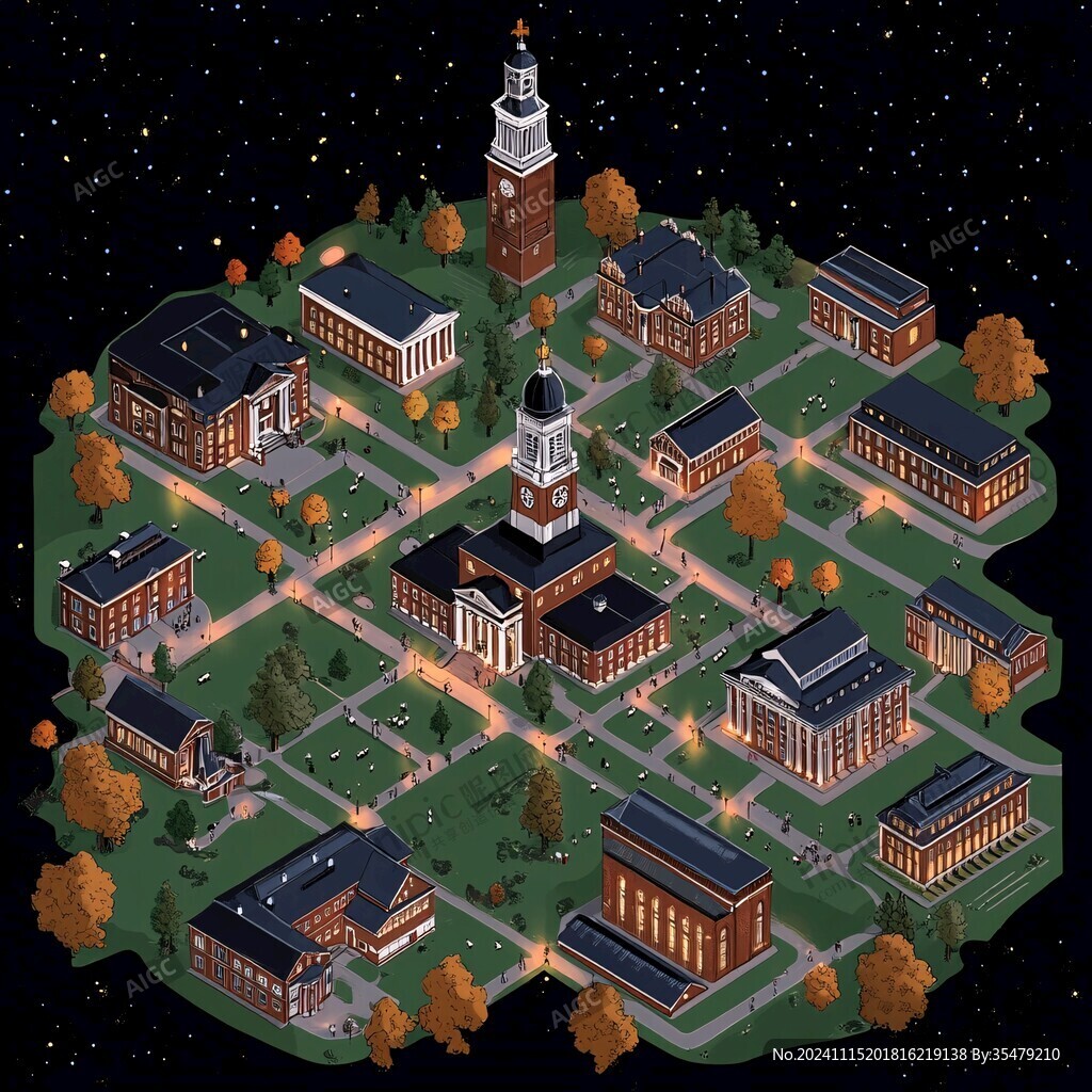麻省理工大学旅游插画