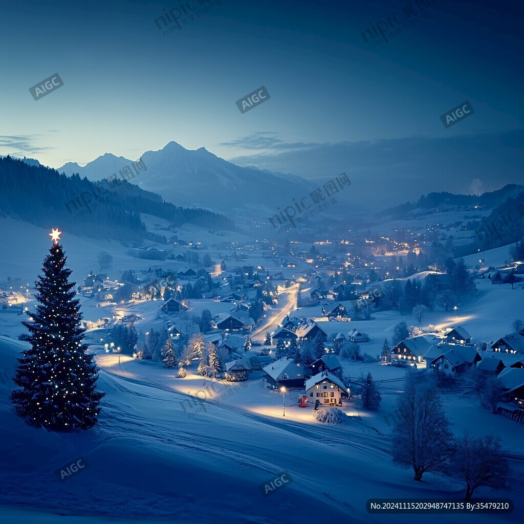 高清唯美雪夜