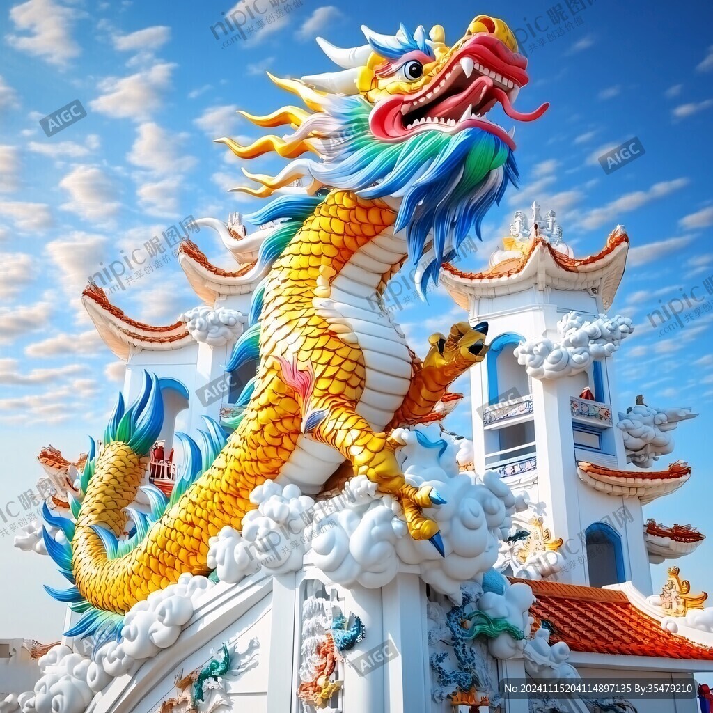 龙雕像图片
