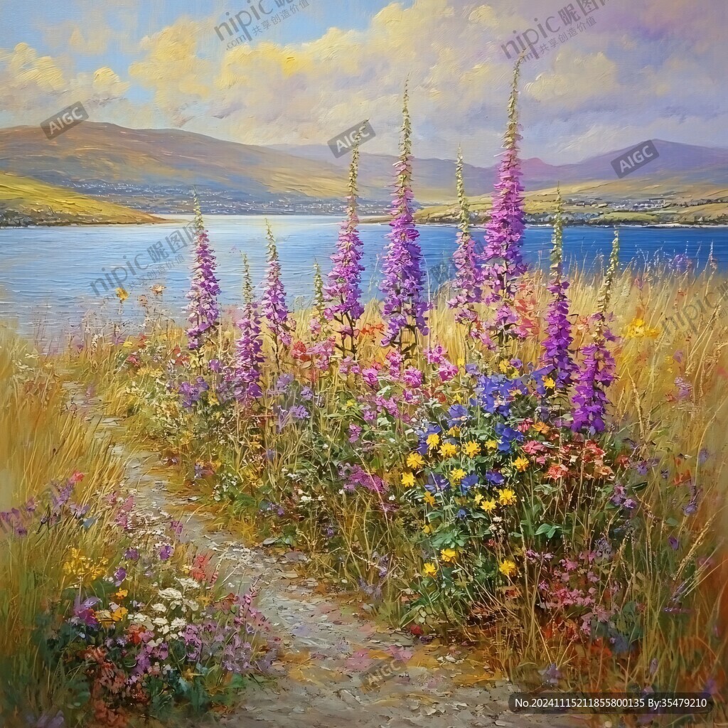 漂亮的风景油画