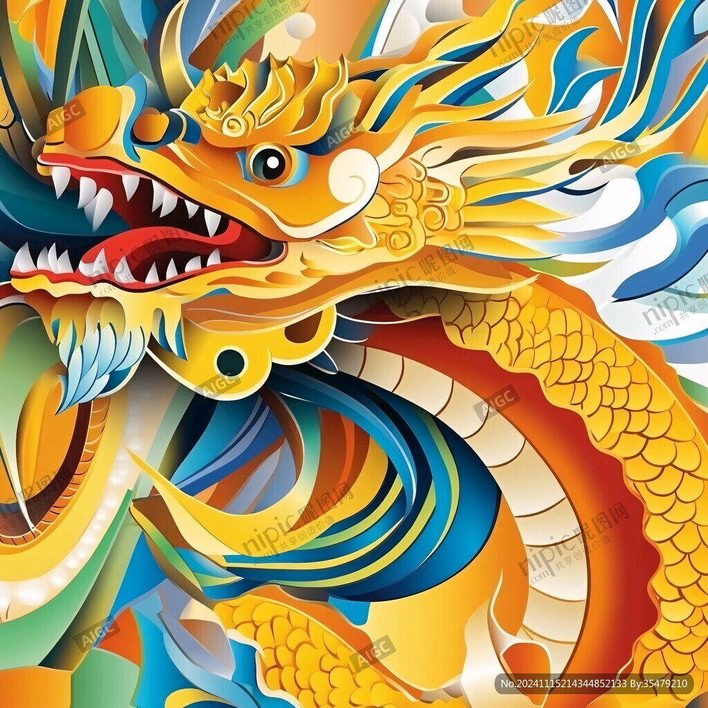 龙包装插画