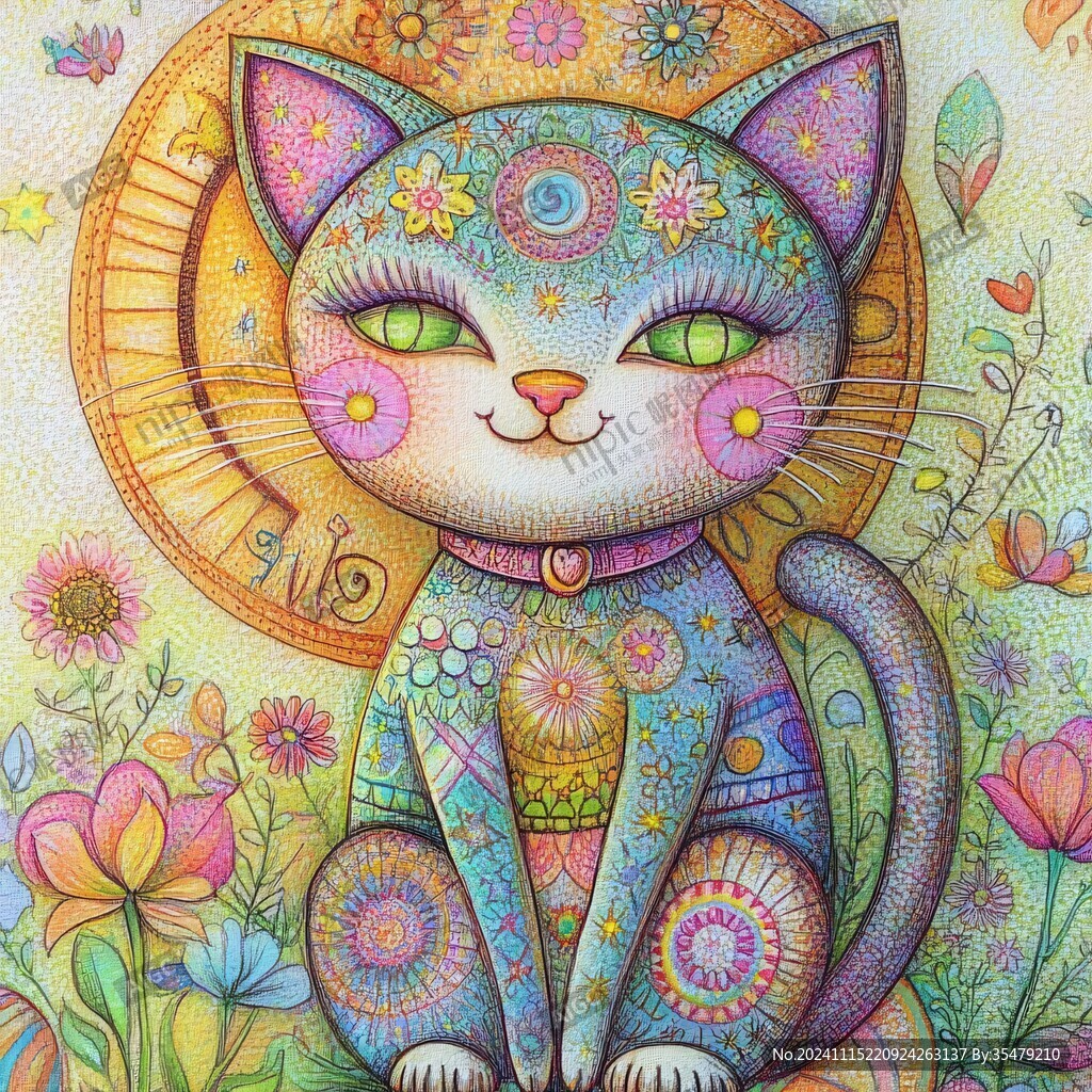 绘画作品猫插画