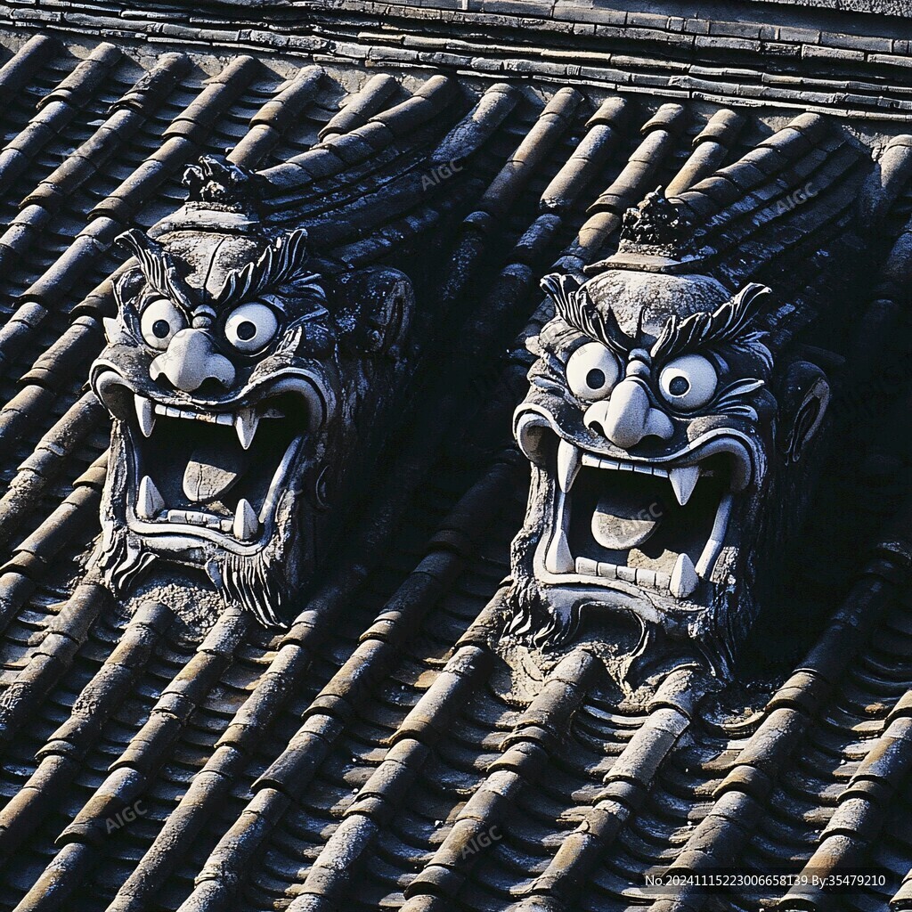 吻兽装饰屋顶