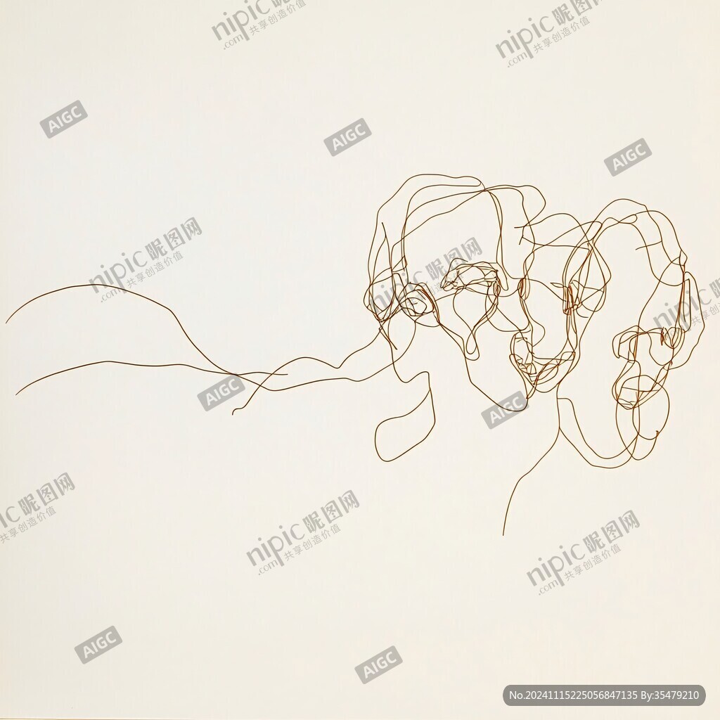 单线条人物画