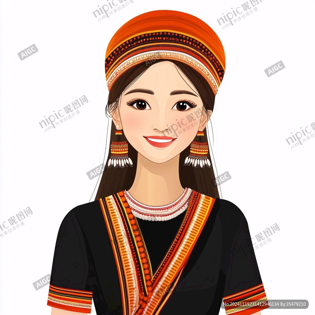 q版拉祜族女孩
