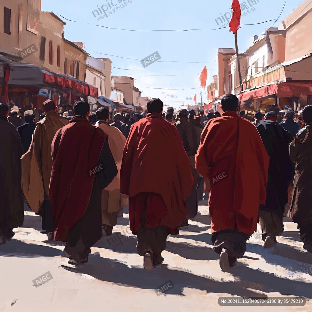 汗巴扎插画