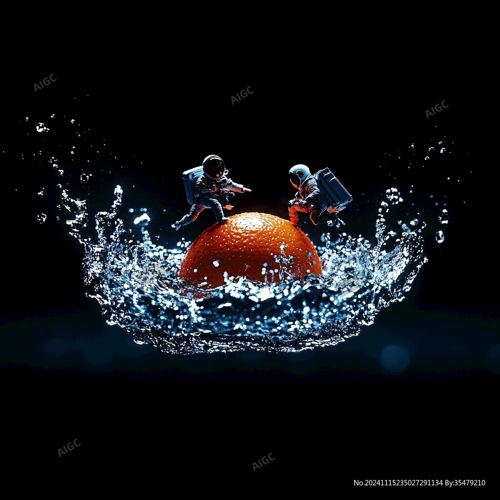 水果落水瞬间