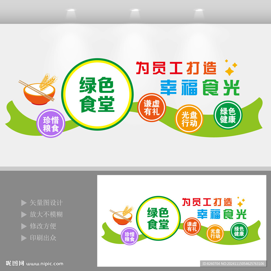 绿色食堂文化墙