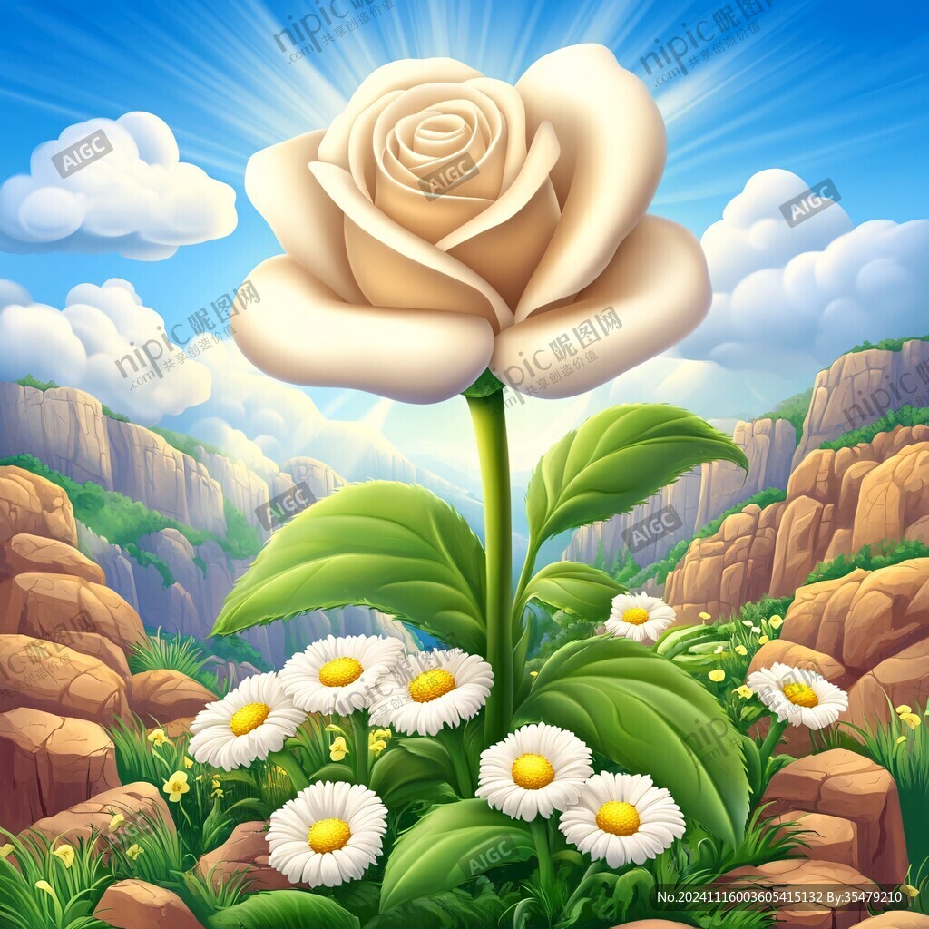 3d卡通花