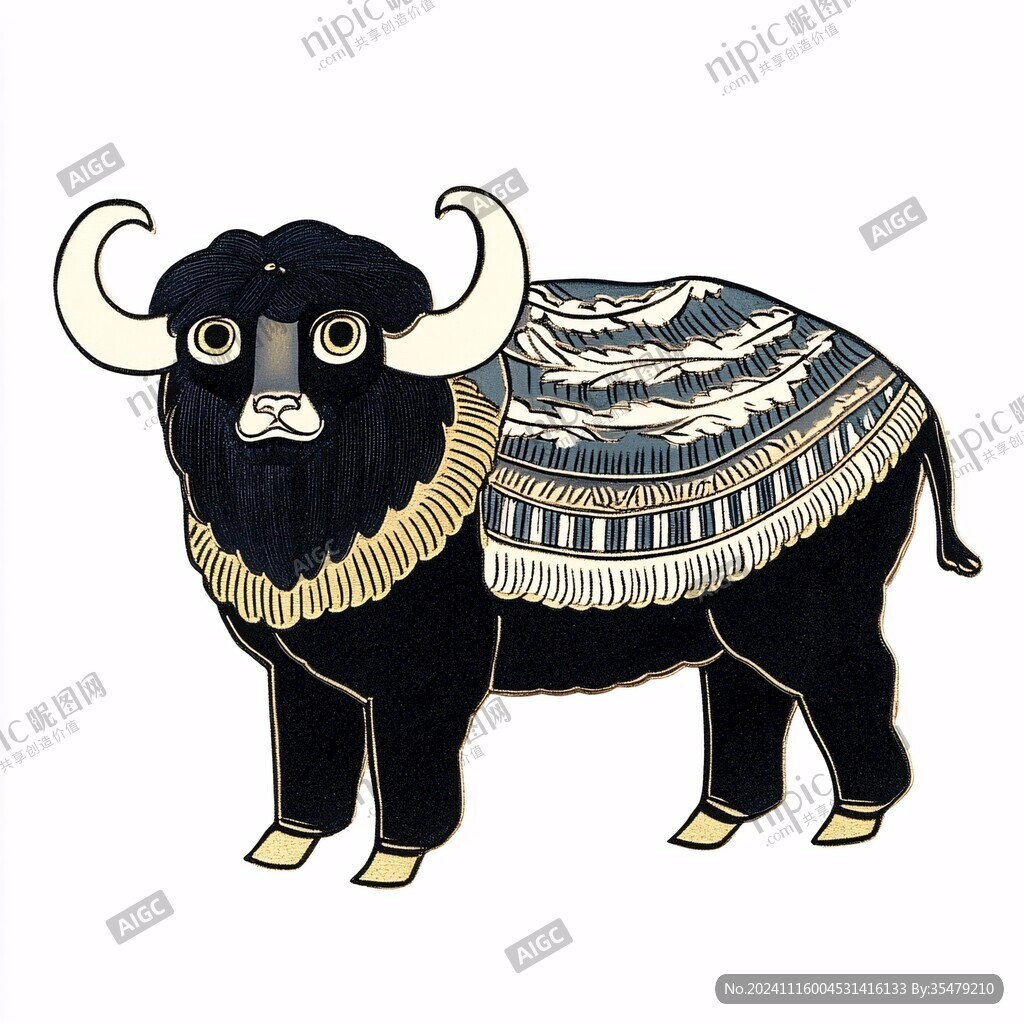牦牛包装插画