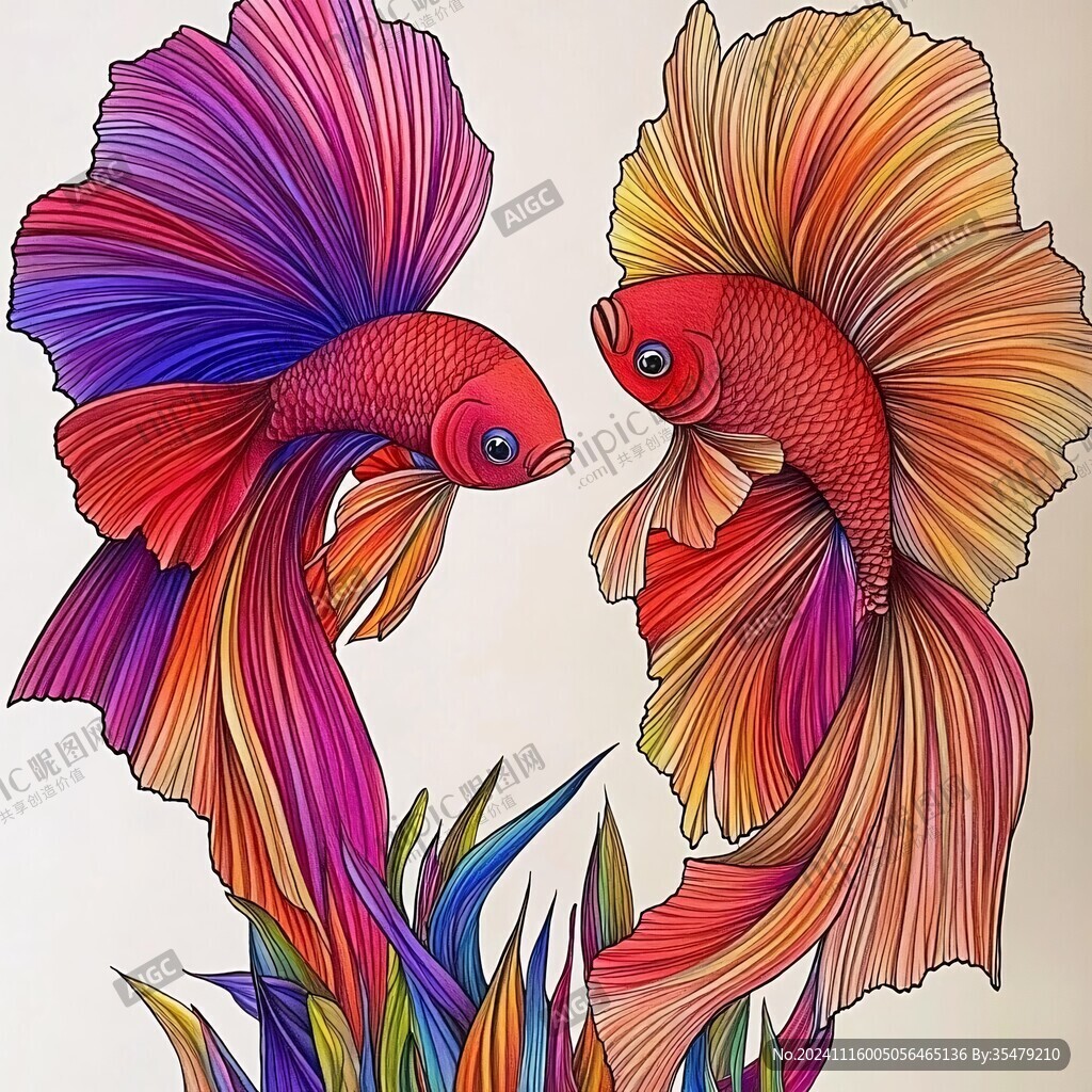 立体画素材金鱼立体画