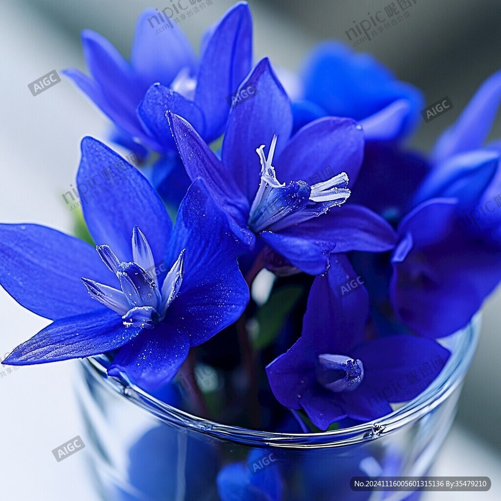 蓝色风铃花