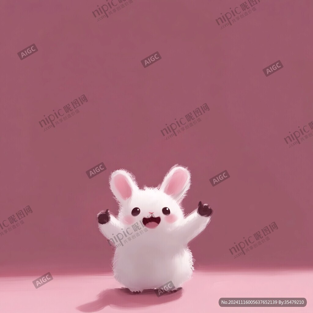 伸懒腰的兔兔