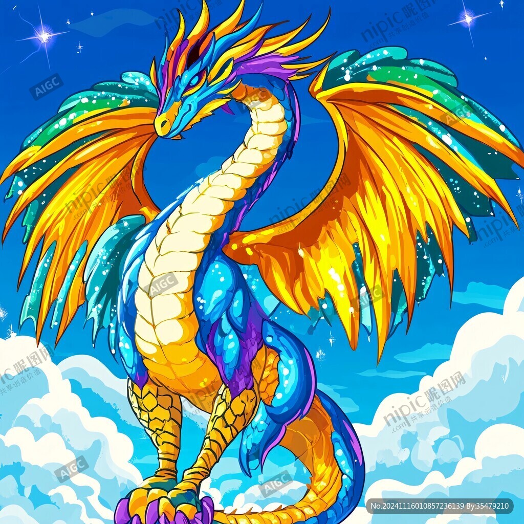 卡通插画龙素材