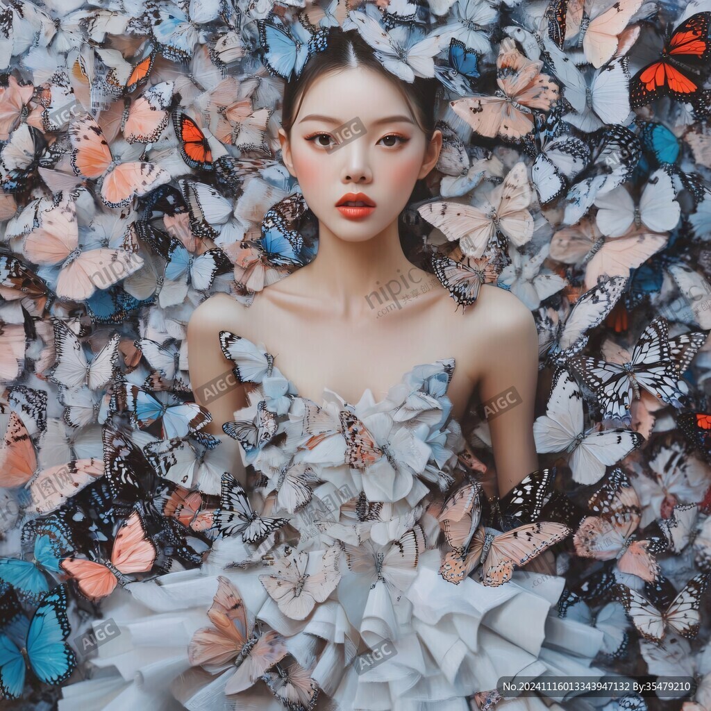 壁纸人形蝴蝶
