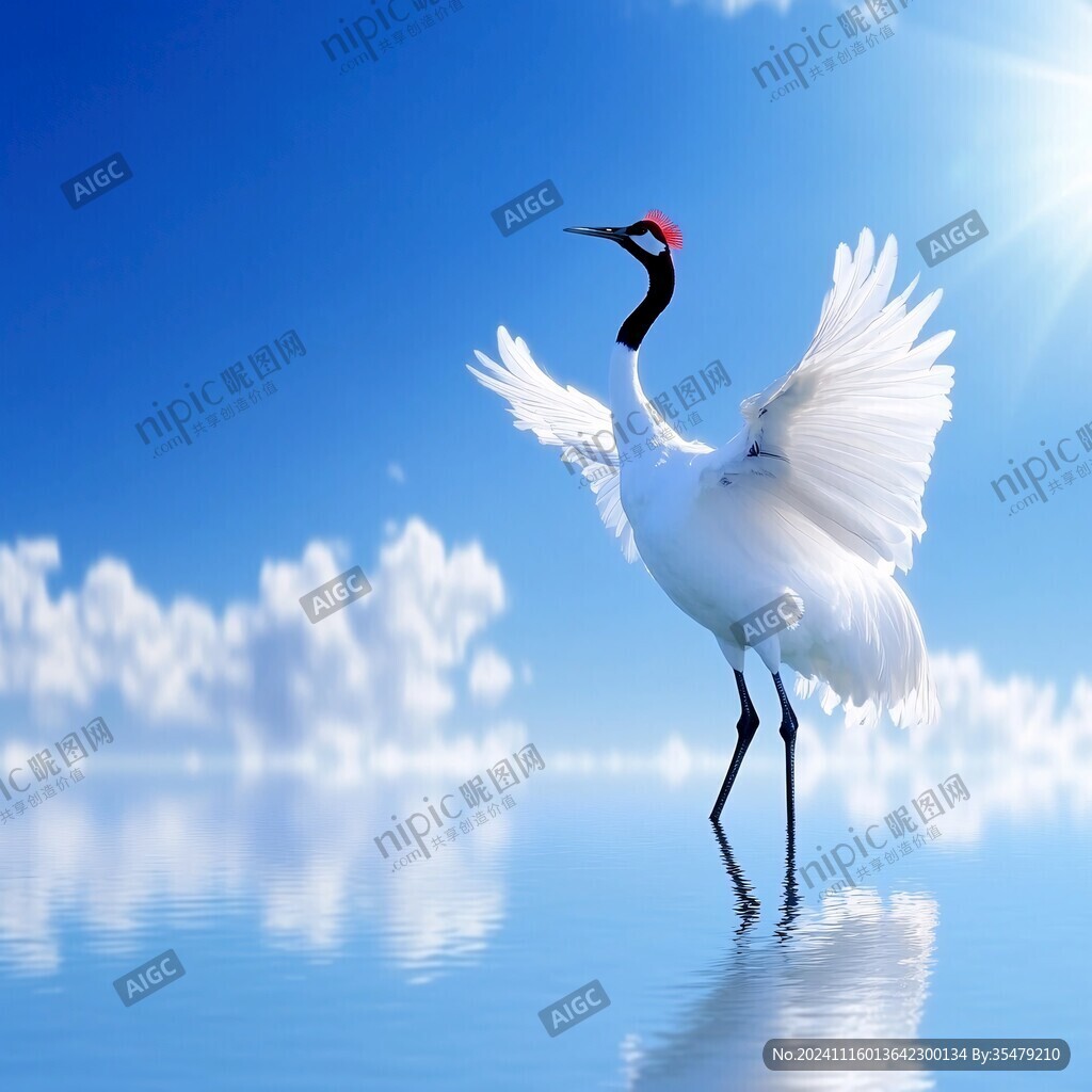 禅意丹顶鹤