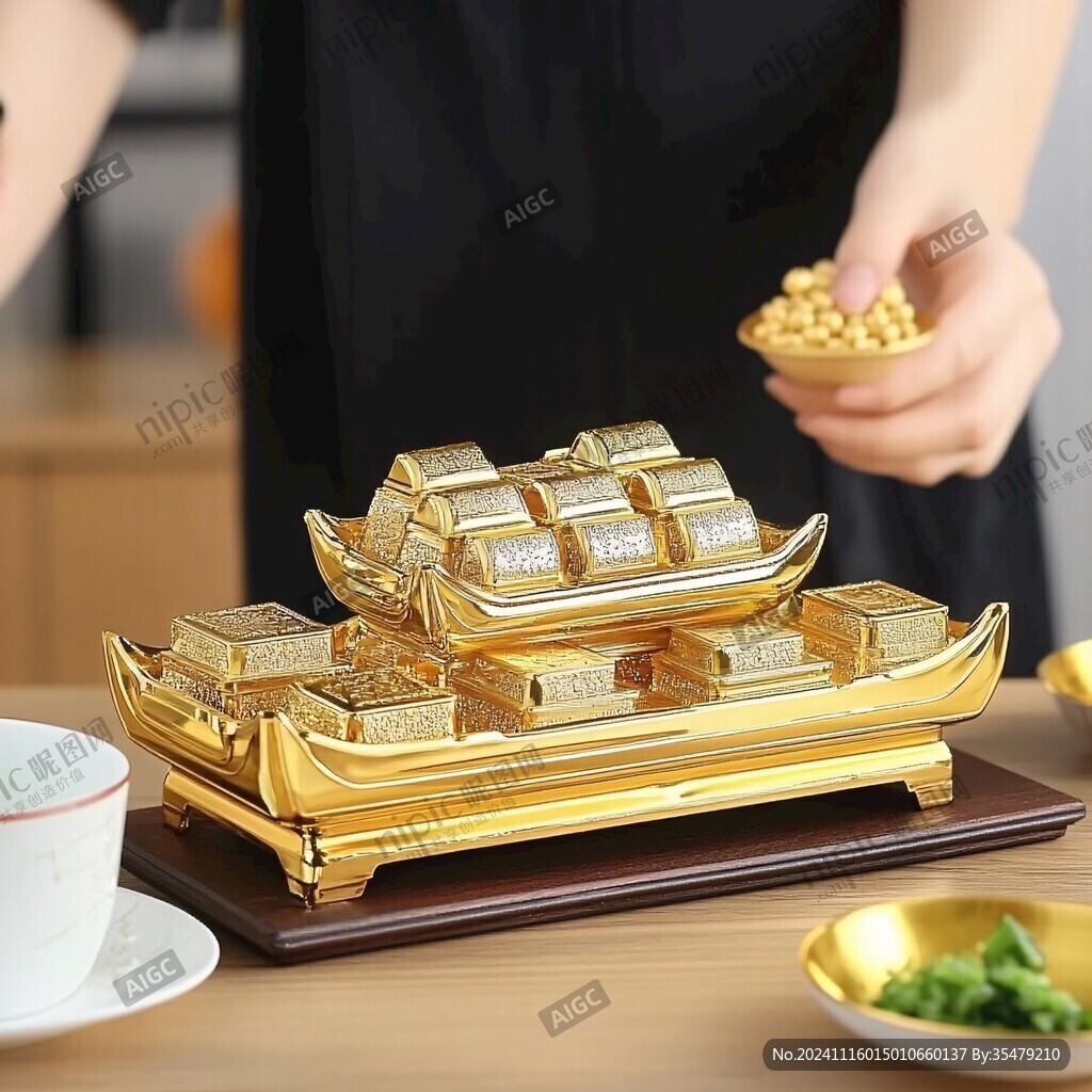 黄金摆件百财