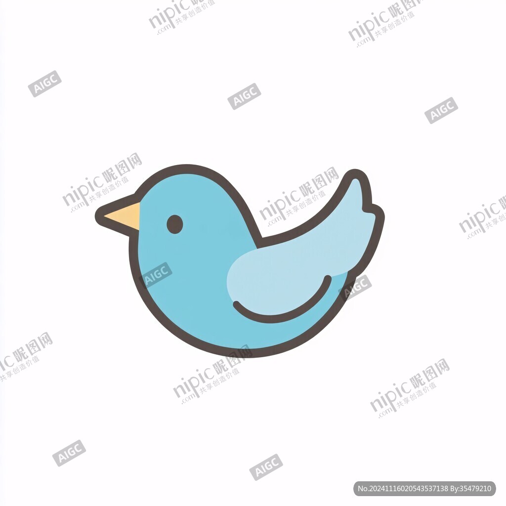 简笔小鸟logo