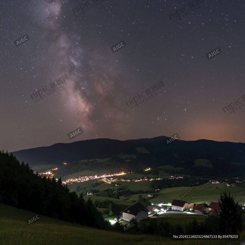 山村夜景