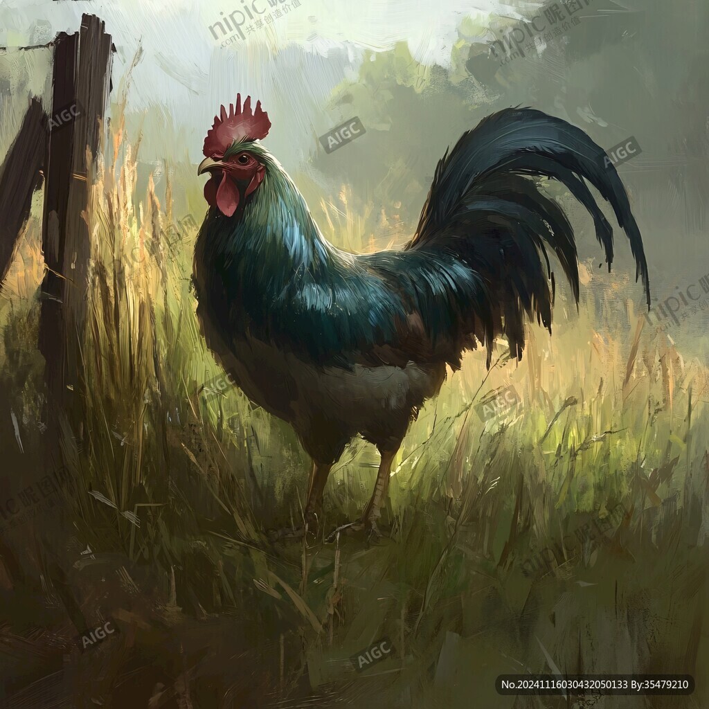 走地鸡插画