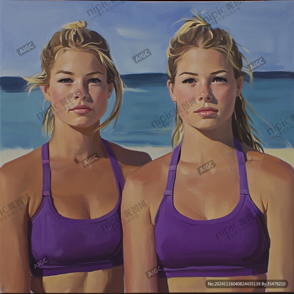 美女插画对比