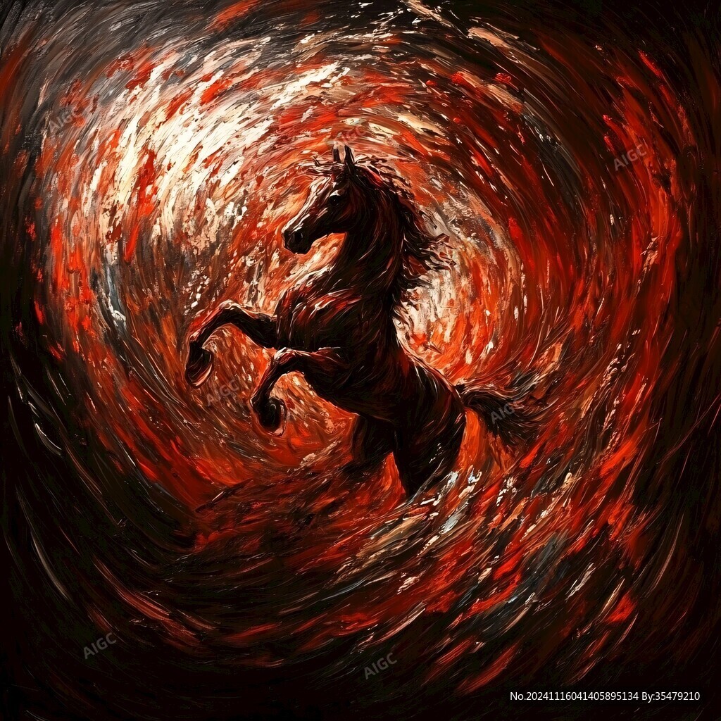 战马插画