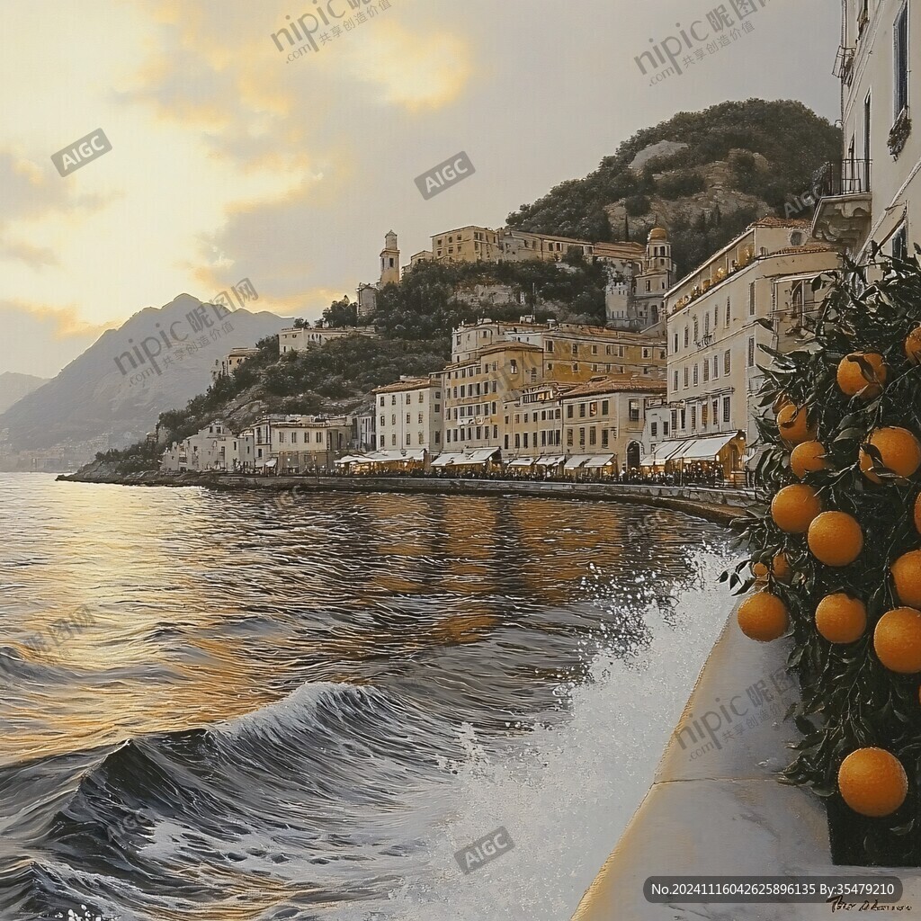 地中海油画油画风景