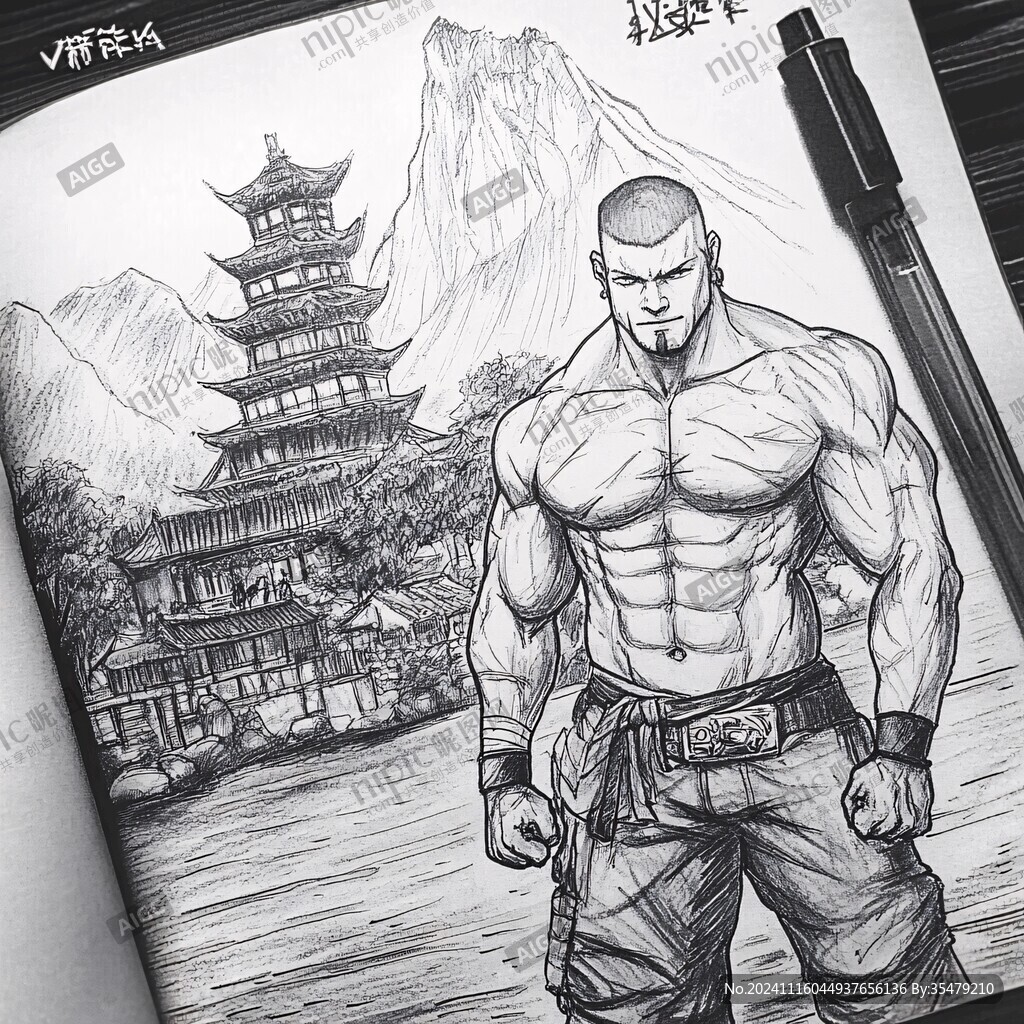 手绘鲁智深