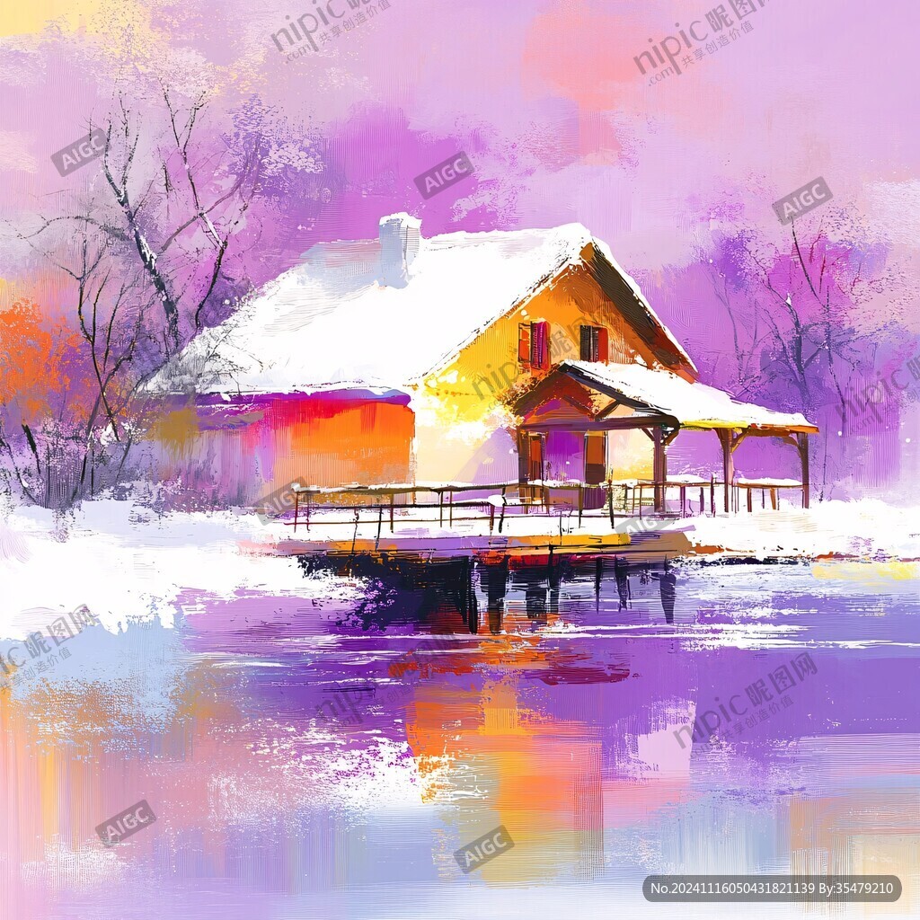 绘画雪景
