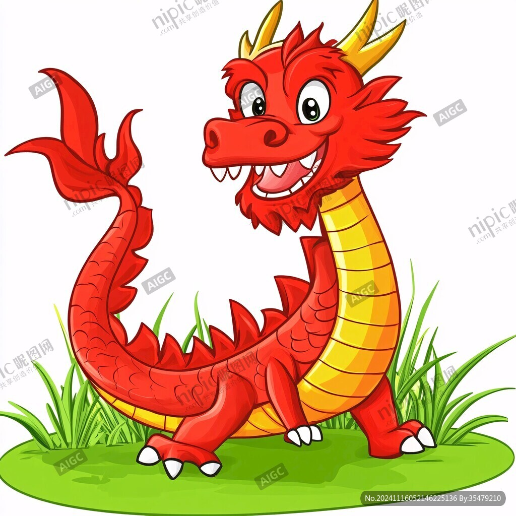 喜庆卡通龙