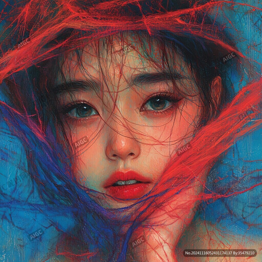 高级感女插画