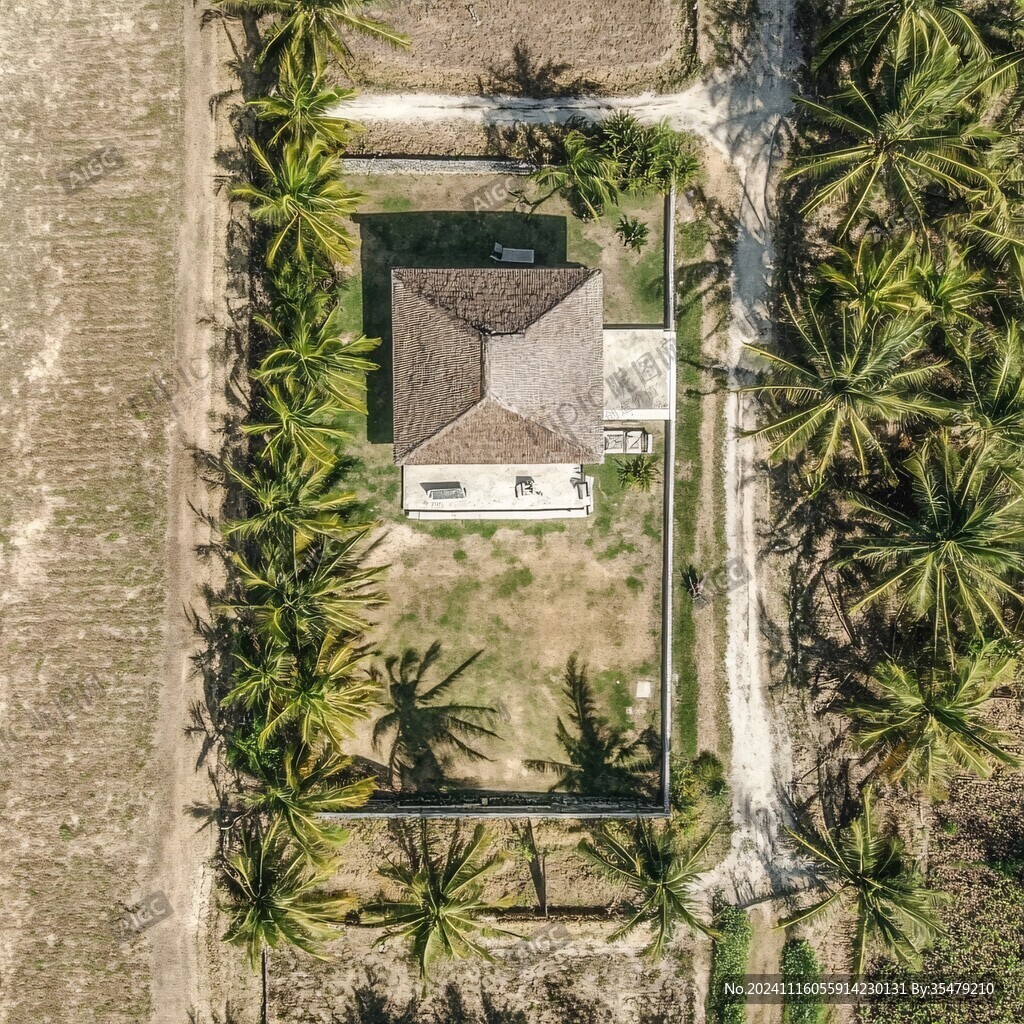 航拍菠萝地